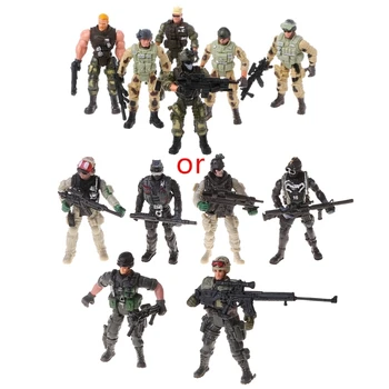 6 шт./компл. Фигурка солдата армии, игрушка с военными фигурками, детская игрушка