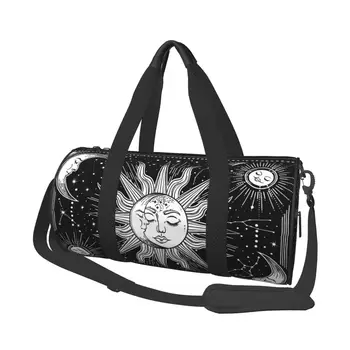 Спортивная сумка Sun Moon в этническом стиле бохо, спортивные сумки Constellations на открытом воздухе, дорожная сумка большой емкости, красочная сумка для фитнеса для пары