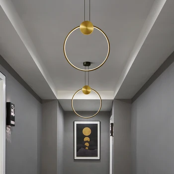 Современный латунный подвесной светильник APRIL, светодиодные 3 цвета, Медные подвесные светильники, Классический Креативный декор для прихожей, гостиной, спальни 1