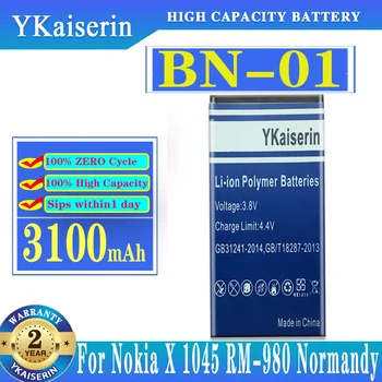 YKaiserin 3100mAh Сменный Аккумулятор Bateria Bn01 Для Nokia Lumia X 1045 RM-980 RM 980 Normandy BYD BN-01