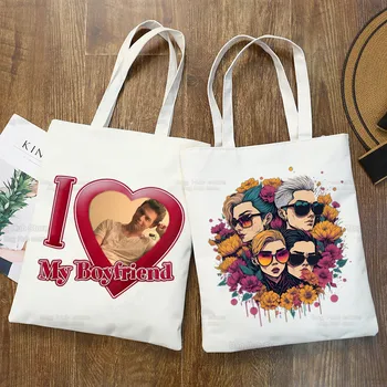 Tokio Hotel Group Music Shopper Kawaii Bag Женская сумка Y2K Эстетическая Сумка для покупок 90-х, Холщовая сумка Для девочек, сумка-тоут, сумка через плечо