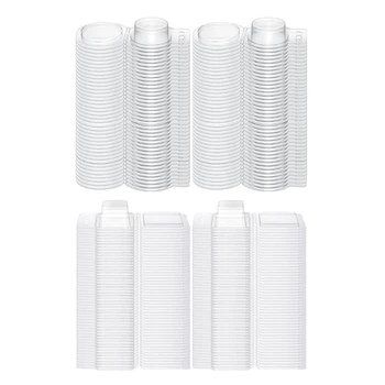 Прозрачные формы для раскладушек, формы для расплавления воска, Прозрачный пластиковый лоток для кубиков для изготовления свечей и коробочек для расплавления мыльного воска, 100 штук
