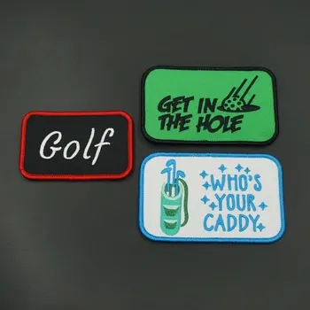 бирка для гольфа, вышитые нашивки, нарукавная повязка, значок на рюкзаке с застежкой-крючком для одежды