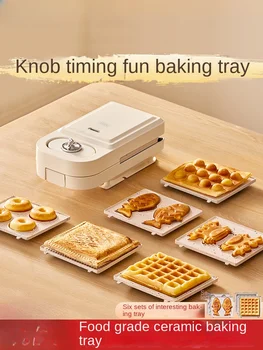 220V Yidepu Сэндвич-Машина Для Завтрака Многофункциональная 2023 Новая Домашняя Маленькая Легкая Еда God Toast Waffle Cake Machine