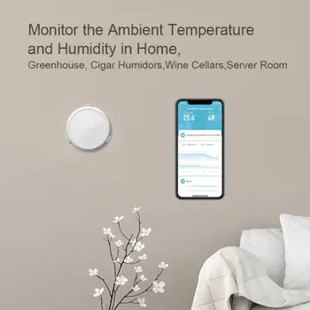 Многофункциональный электронный датчик температуры и влажности, быстрый и точный интеллектуальный датчик, совместимый с Wi-Fi и Bluetooth, Tuya Smart 1
