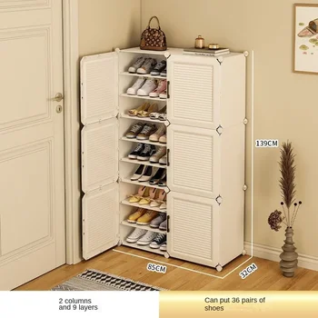 Простой шкаф для обуви для гостиной, складной пылезащитный шкаф для хранения обуви, Многослойная Прозрачная мебельная стойка для обуви 2