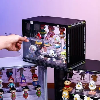 Кукольный пылезащитный шкаф для акриловых прозрачных моделей Pop-mart Upgrade Для хранения фигурок, глухой ящик, Подставка для контейнеров
