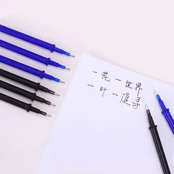 100шт Стираемых ручек для заправки 0,5 мм Синими/черными чернилами Ручки для письма Подарок для студентов Канцелярские принадлежности 1