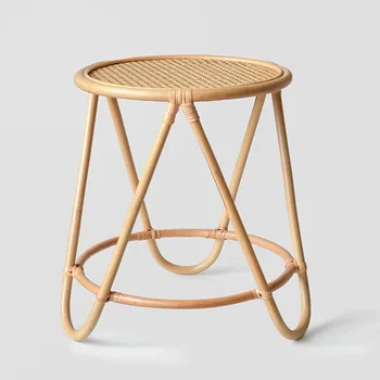 Скандинавский минималистичный журнальный столик для маленькой квартиры с круглой стороной mesa гостиная tablo простое домашнее искусство из ротанга 5