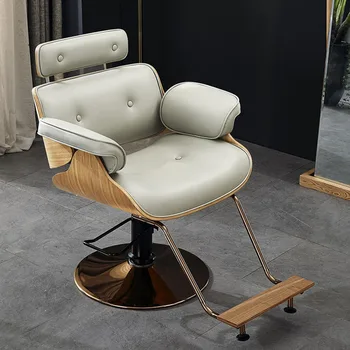 Роскошное вращающееся кресло для парикмахерской, Эргономичное Профессиональное кресло для макияжа, Косметическая подставка для ног, мебель для салона Sgabello Estetista LJ50BC