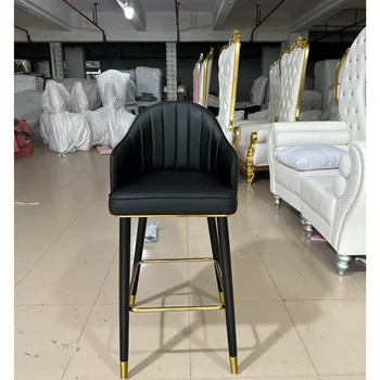 Красивый дизайн стульчика для кормления Роскошные банкетные свадебные стулья из нержавеющей стали черного цвета для мероприятий