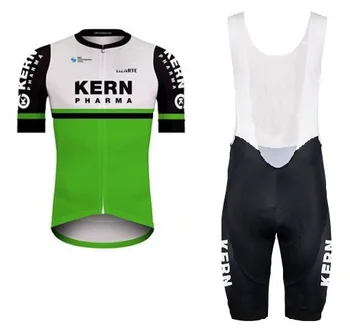 Мужская велосипедная майка KERN PHARMA TEAM 2020, велосипедная одежда с коротким рукавом и шортами-нагрудниками Ropa Ciclismo 0