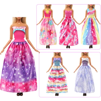 3 Комплекта сказочных классических платьев для кукол-принцесс, косплей, праздничное платье, Одежда для куклы Барби, Аксессуары для кукольного домика, игрушки для детей