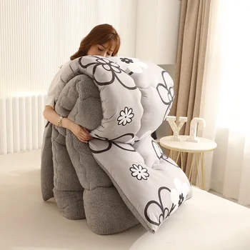 Новое зимнее стеганое одеяло, толстое стеганое одеяло весом 10 фунтов, супер Теплые зимние одеяла, теплые постельные принадлежности для общежития, домашнего хозяйства, общежития