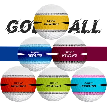Трехслойный игровой мяч для гольфа с плавным выравниванием на 360 градусов, высокой плотности для дальних дистанций, 10 шт.