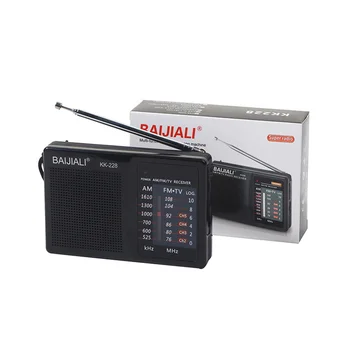 Портативные карманные радиоприемники KK228 AM FM с питанием от 2 батареек типа АА, лучший прием, 2-полосный динамик для бега, ходьбы, домашний плеер