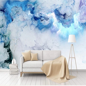 Индивидуальные обои, скандинавский минимализм, абстрактная цветная фреска с облаками, Гостиная, спальня, фон, украшение стен, картина behang 0