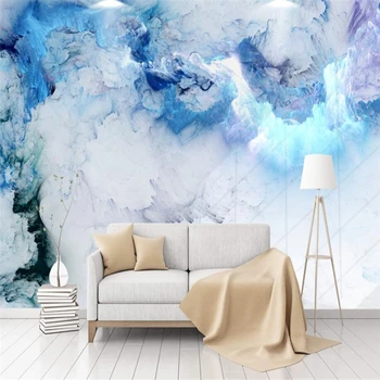 Индивидуальные обои, скандинавский минимализм, абстрактная цветная фреска с облаками, Гостиная, спальня, фон, украшение стен, картина behang 2
