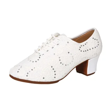 Обувь для латиноамериканских танцев для учителей, женские профессиональные танцевальные кроссовки с мягкой подошвой в стиле модерн, женская обувь для танцев на резиновой подошве