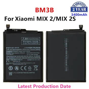 100% Оригинальный аккумулятор BM3B 3300 мАч для Xiaomi Mi MIX 2 / MIX 2S BM3B Высококачественные сменные батарейки для телефона