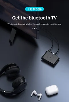 BT5.3 Bluetooth Приемник передатчик TX RX U Диск RCA 3,5 мм Разъем AUX Стерео Музыка Беспроводной аудиоадаптер для автомобильного комплекта Динамик ТВ 4
