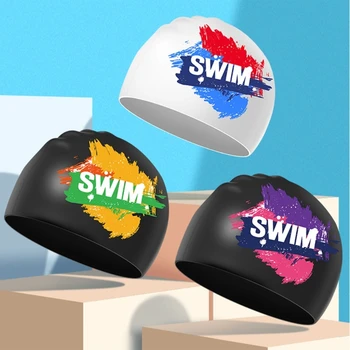 Шапочка для плавания, силиконовые шапочки для плавания, водонепроницаемая эластичная шапочка для плавания, Легкие Удобные шапочки для купания на длинные Короткие волосы 1
