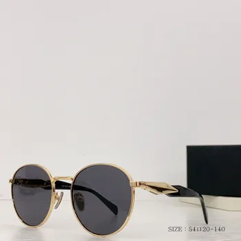 Модные и высококачественные солнцезащитные очки в металлической оправе 2024 года, круглые солнцезащитные очки, женские очки, мужские брендовые солнцезащитные очки