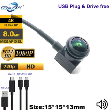 1MP 720P 2MP 1080P 4K 8MP 160 Градусов Широкоугольный Full HD Micro Type-C Камера UVC Mini CCTV OTG Android Веб-камера Аудио для Промышленности