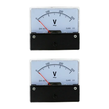 2-х прямоугольный аналоговый измеритель напряжения переменного тока 0-300 В, панельный вольтметр DH670