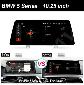 Беспроводной Автомобильный Мультимедийный Плеер Carplay Радио GPS Навигация Android Auto Для BMW 5 Серии G30 G31 G38 2018 - 2021 EVO System 4