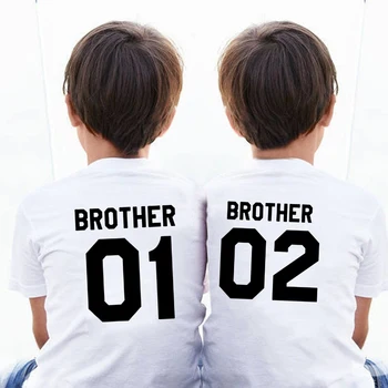 Футболки Brother, забавные рубашки Brother, подходящие к брату комплекты для старшего брата, Младшего брата, летние футболки с коротким рукавом, прямая поставка