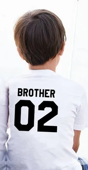 Футболки Brother, забавные рубашки Brother, подходящие к брату комплекты для старшего брата, Младшего брата, летние футболки с коротким рукавом, прямая поставка 3