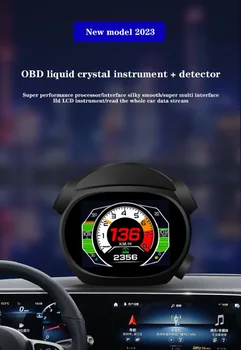 K10 Автомобильный OBD2 Головной Дисплей GPS Модификация HUD Общая Скорость Турбины Измеритель Температуры Воды Тахометр Автомобильная Электроника 0