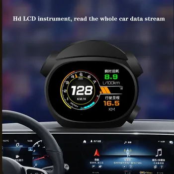 K10 Автомобильный OBD2 Головной Дисплей GPS Модификация HUD Общая Скорость Турбины Измеритель Температуры Воды Тахометр Автомобильная Электроника 1