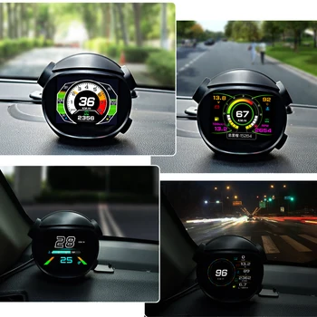 K10 Автомобильный OBD2 Головной Дисплей GPS Модификация HUD Общая Скорость Турбины Измеритель Температуры Воды Тахометр Автомобильная Электроника 3