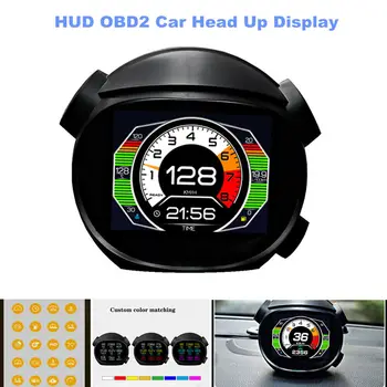 K10 Автомобильный OBD2 Головной Дисплей GPS Модификация HUD Общая Скорость Турбины Измеритель Температуры Воды Тахометр Автомобильная Электроника 5