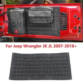 Для Jeep Wrangler Jk Jl 2007-2018 + Сумки для хранения задней двери автомобиля, Органайзер, коврик для кемпинга, Набор инструментов, аксессуары