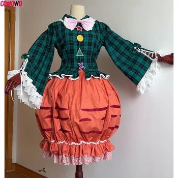 COWOWO Touhou Project Hata No Kokoro Два Комплекта Платья Косплей Костюм Cos Game Аниме Праздничная Униформа На Хэллоуин Игровая Ролевая Одежда