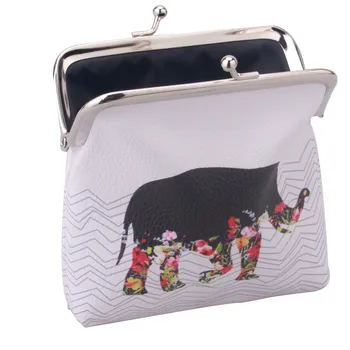 Женская сумочка с рисунком слона, мини-сова, сумка для монет в виде слона, искусственная сумочка для монет, креативный маленький кошелек, рекламная сумка для карточек, маленькая подарочная сумка 5