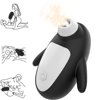 Вибратор для клитора Penguin, вакуумный стимулятор для сосания клитора, фаллоимитатор, секс-игрушки для женщин, подходит для взрослых 18