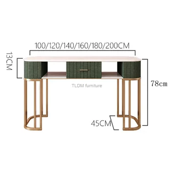 Современный минималистичный маникюрный стол и набор стульев Салонная мебель Легкие Роскошные столы для маникюра в салоне красоты, стол для домашнего макияжа ногтей 4