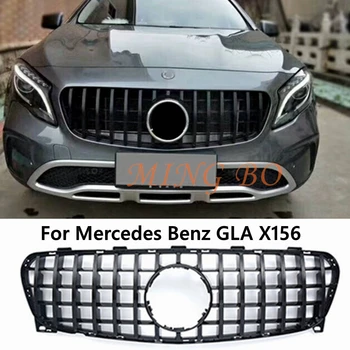 Для Mercedes Benz GLA Class X156 2014 2015 2016 2017 2018 2019 Решетки Передняя Гоночная Заготовка Решетка Бампера Верхний Рестайлинг