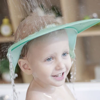 Купание в душе ребенка, Детская ванночка для головы, козырек, Водонепроницаемая защита для мытья волос, Регулируемый Безопасный шампунь для 4