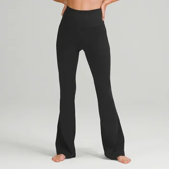 Lulu Women Groove Эластичные брюки-клеш с высокой талией, леггинсы для бега, фитнеса, йоги, Узкие брюки для танцев Пилатес, широкие брюки для ног