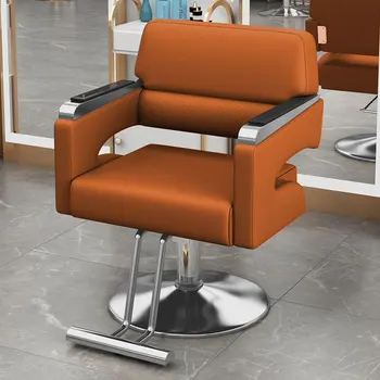 Парикмахерская, парикмахерское кресло, Косметический макияж, Вращающееся роскошное кресло для приема гостей, Регулируемая мебель для салона Silla De Barbero