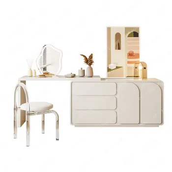 Комод Угловой шкаф для хранения в спальне, встроенный столик для макияжа из массива белого дерева, туалетный столик muebles de dormitorio