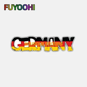 Красивые наклейки FUYOOHI, Забавная наклейка на Окно автомобиля, Мотоциклетный шлем, Флаг Германии, Лозунг, Виниловая декоративная наклейка для автомобиля