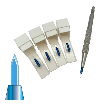 1 комплект Сапфировых лезвий для кератома, Нож и ручка, прямой двойной ланцет, Офтальмологическое Микрохирургическое лезвие