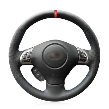 Чехол на руль автомобиля из черной искусственной кожи для Subaru Forester 2008-2012, Impreza 2008-2011, Legacy 2008-2010, Exiga 2009