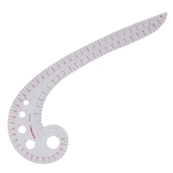 Многофункциональные инструменты для шитья, мягкая пластиковая линейка в форме запятой, линейка для укладки, французская линейка, 30 x 11 см, линейка для кривой